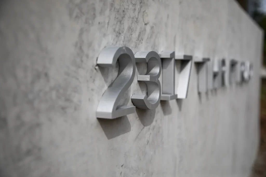 360CSG Exterior Directional Wayfinding Channel Letters