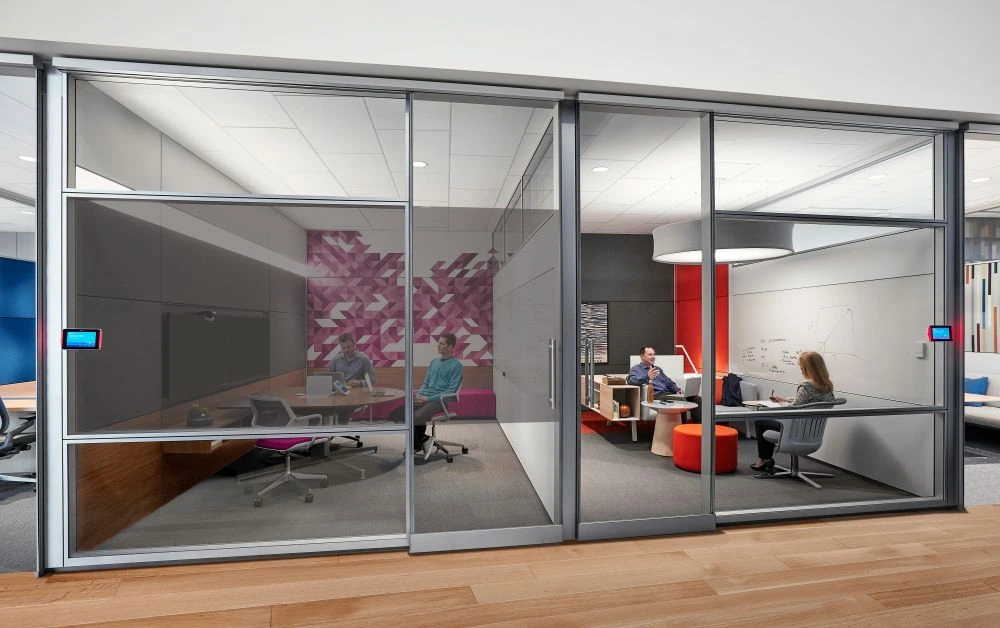 Casper Cloaing Film on -Small-Meeting-Room | 360CSG Casper cloaking film implemented on Small meeting room Glasses by 360CSG